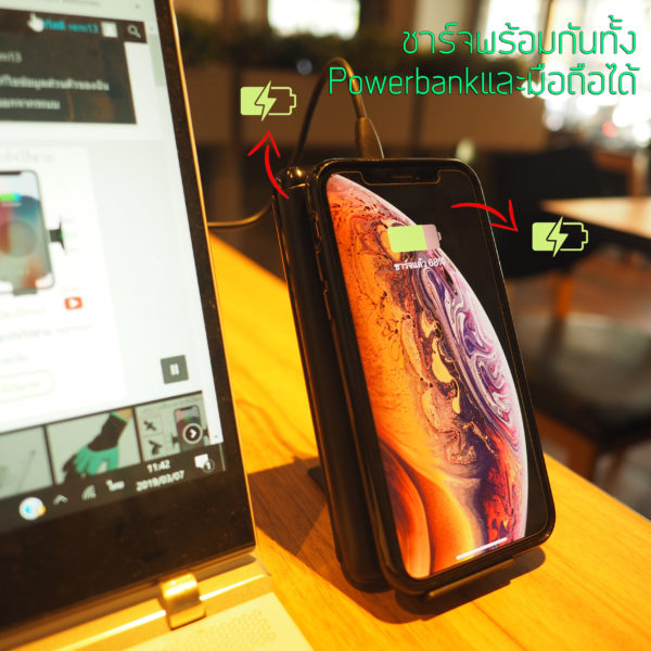 Wireless Charger power bank เพาเวอร์แบงค์ ชาร์จไร้สาย PD/QC3.0 10,000mAh - Image 7