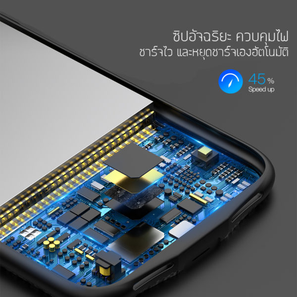 Case Power bank เคสแบตฯ สำหรับ iPhone X/Xs แบต3,500แอมป์ ไร้คาง - Image 11