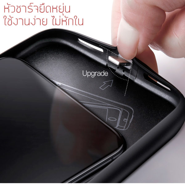 Case Power bank เคสแบตฯ สำหรับ iPhone X/Xs แบต3,500แอมป์ ไร้คาง - Image 7