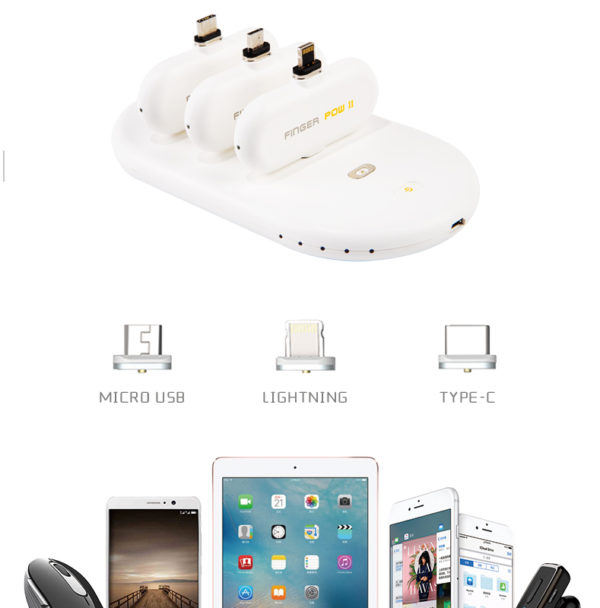 Finger pow ll Power bank Mini หัวแม่เหล็กไร้สาย ขนาดเล็กพกพาสะดวก - Image 9
