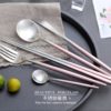 R13 ชุดช้อน ส้อม มีด สแตนเลส สีโรสโกลด์ และสีโรสซิลเวอร์ อุปกรณ์รับประทานอาหาร สวย สร้างสีสันให้โต๊ะอาหารคุณ - Image 6