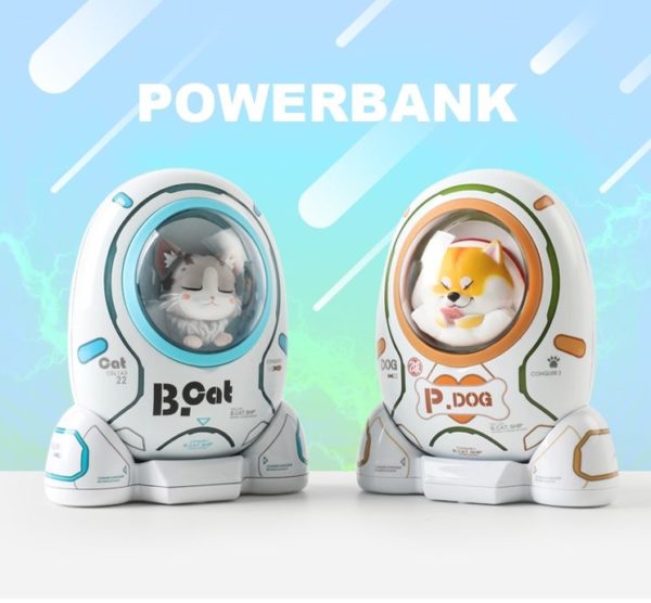 Power bank น้องหมา น้องแมว อวกาศ สุดน่ารัก ฮิตมากในญี่ปุ่น ชาร์จเร็ว 18W PD3.0 + QC3.0