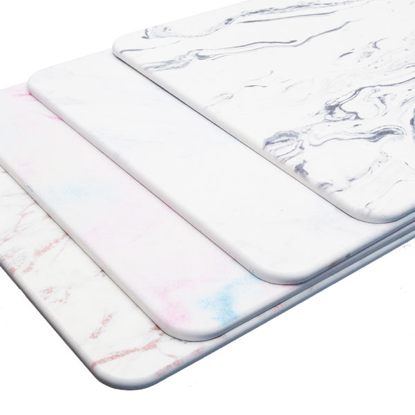 พรมเช็ดเท้าแร่หินญี่ปุ่น 60x40ซม. ลายหินอ่อน แห้งไวใน10วิ ไม่สะสมเชื้อโรค อายุใช้งานนาน แถมกระดาษทรายขัดความสะอาด